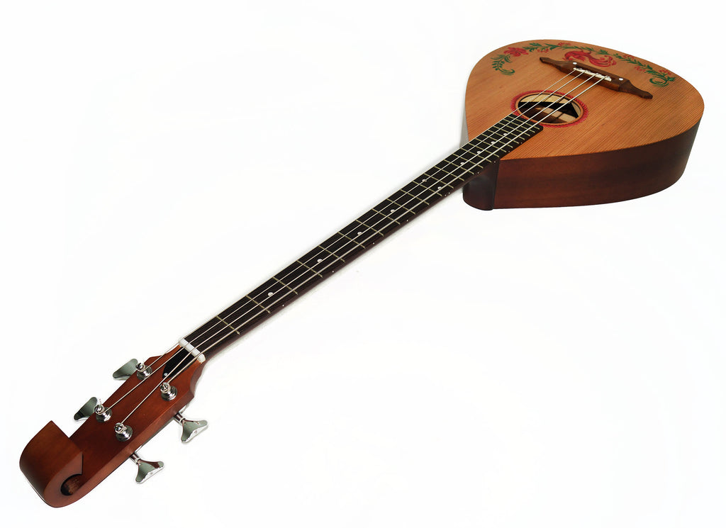 New Ukrainian Folk 4 Strings Lute Guitar Bass Kobza Original Vihuela Natural Wood Handpainted made in Ukraine Trembita