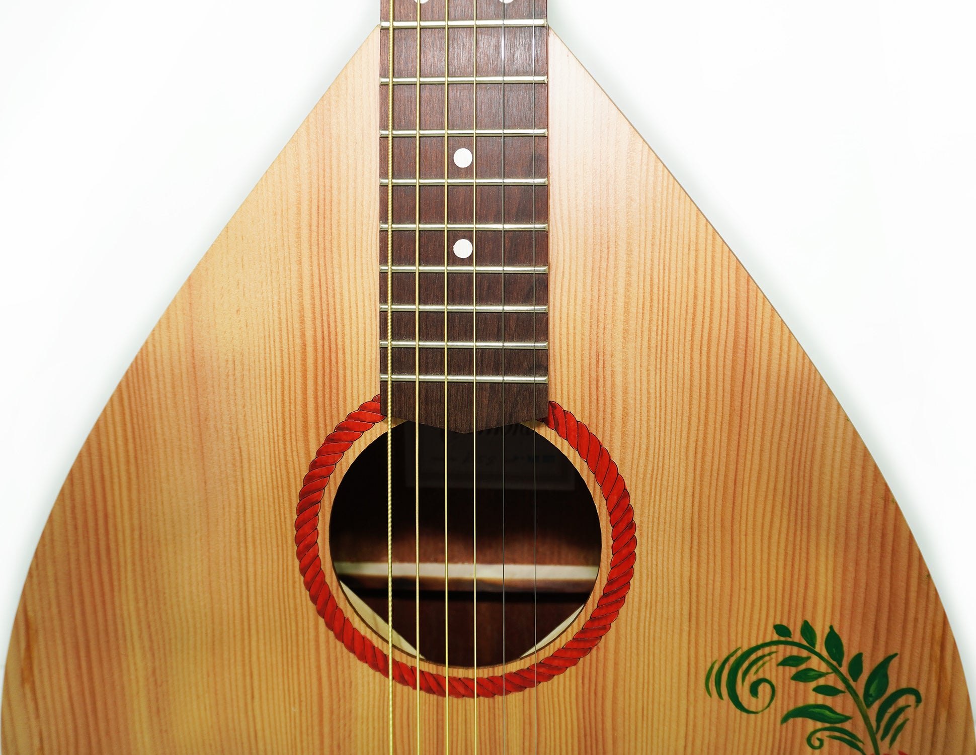 New Ukrainian Folk Classical Acoustic Guitar Lute Vihuela Kobza 6 strings Hand Painted made by Trembita Natural Wood