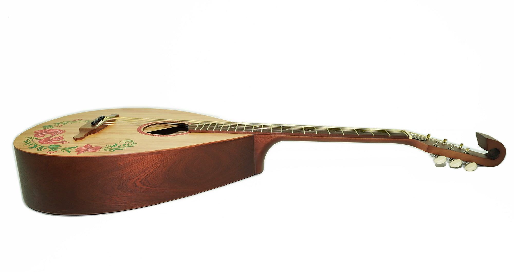 New Ukrainian Folk Classical Acoustic Guitar Lute Vihuela Kobza 6 strings Hand Painted made by Trembita Natural Wood