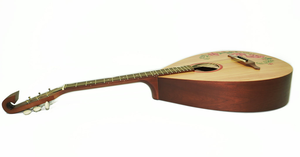 New Ukrainian Folk Classical Acoustic Guitar Lute Vihuela Kobza 6 strings Hand Painted made by Trembita Natural Wood