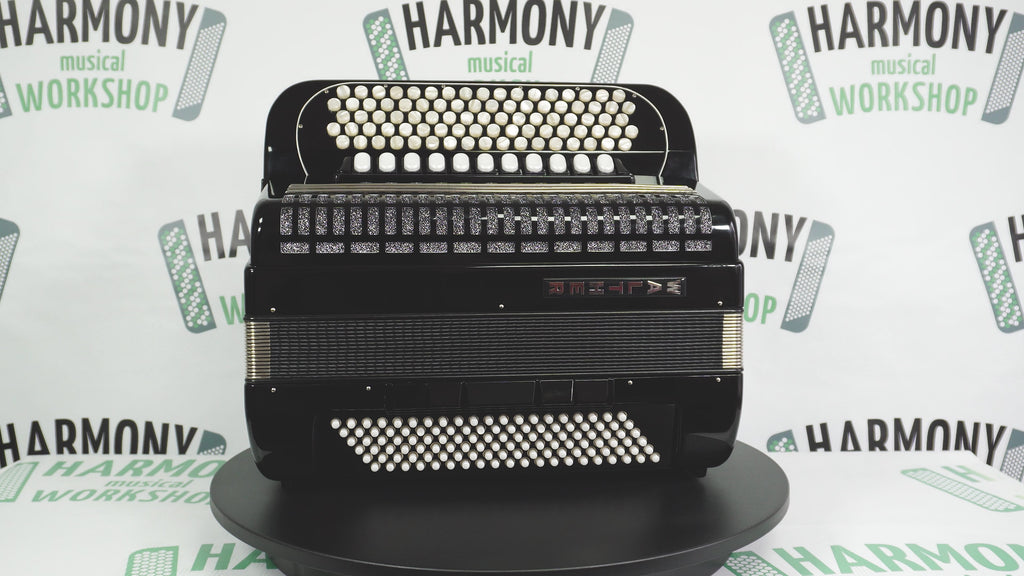 Walther 120 Bass 5 Row Button Accordion C Griff, German Concert Bayan, Straps and Hard Case, Perfect Professional Accordian for Adults, 2501