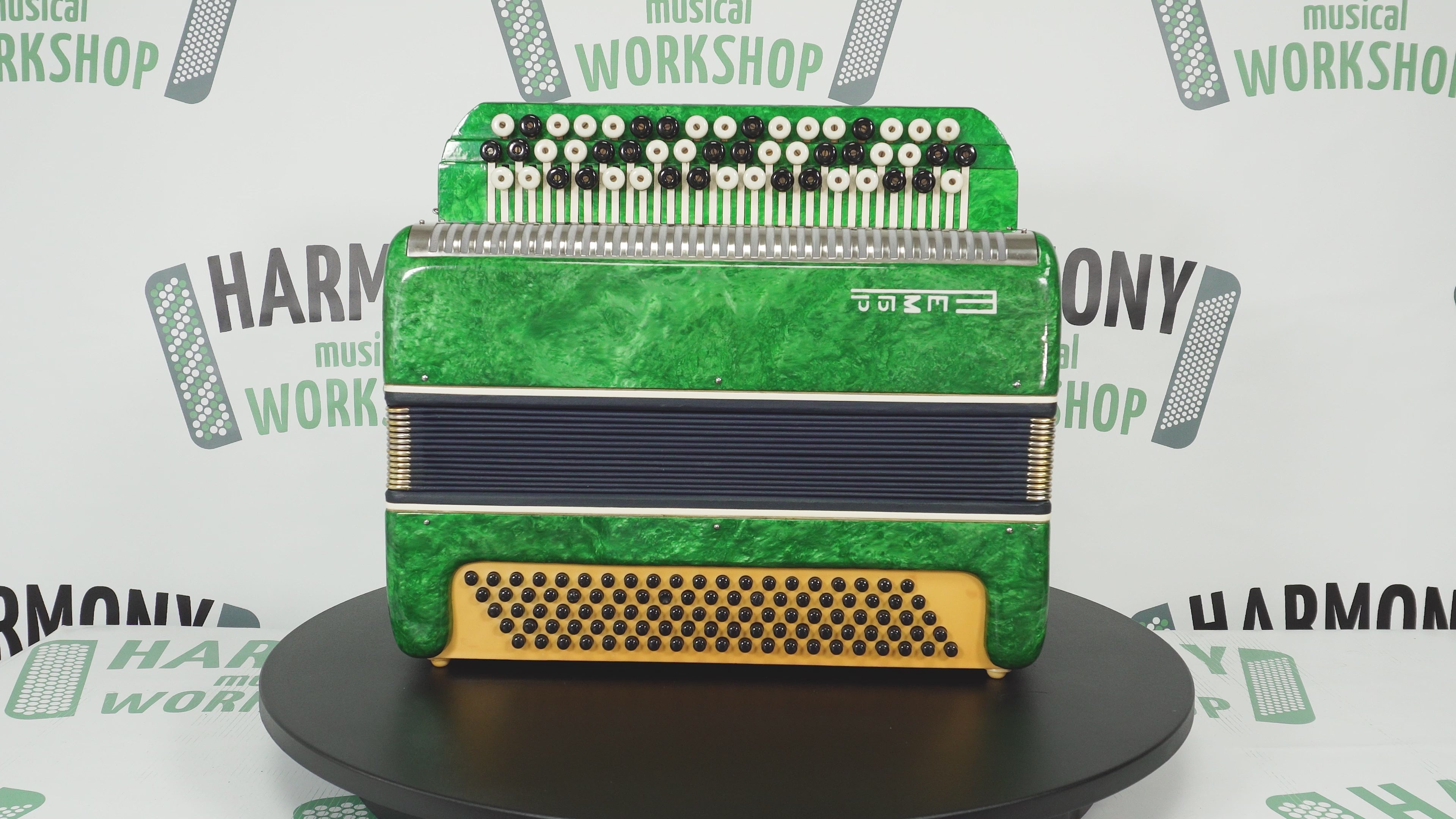 Bayan Tembr Ukraine Button Accordion 100 Bass, New Straps and Case, Concertina Stradella B System, Harmonica in Tune, 2750