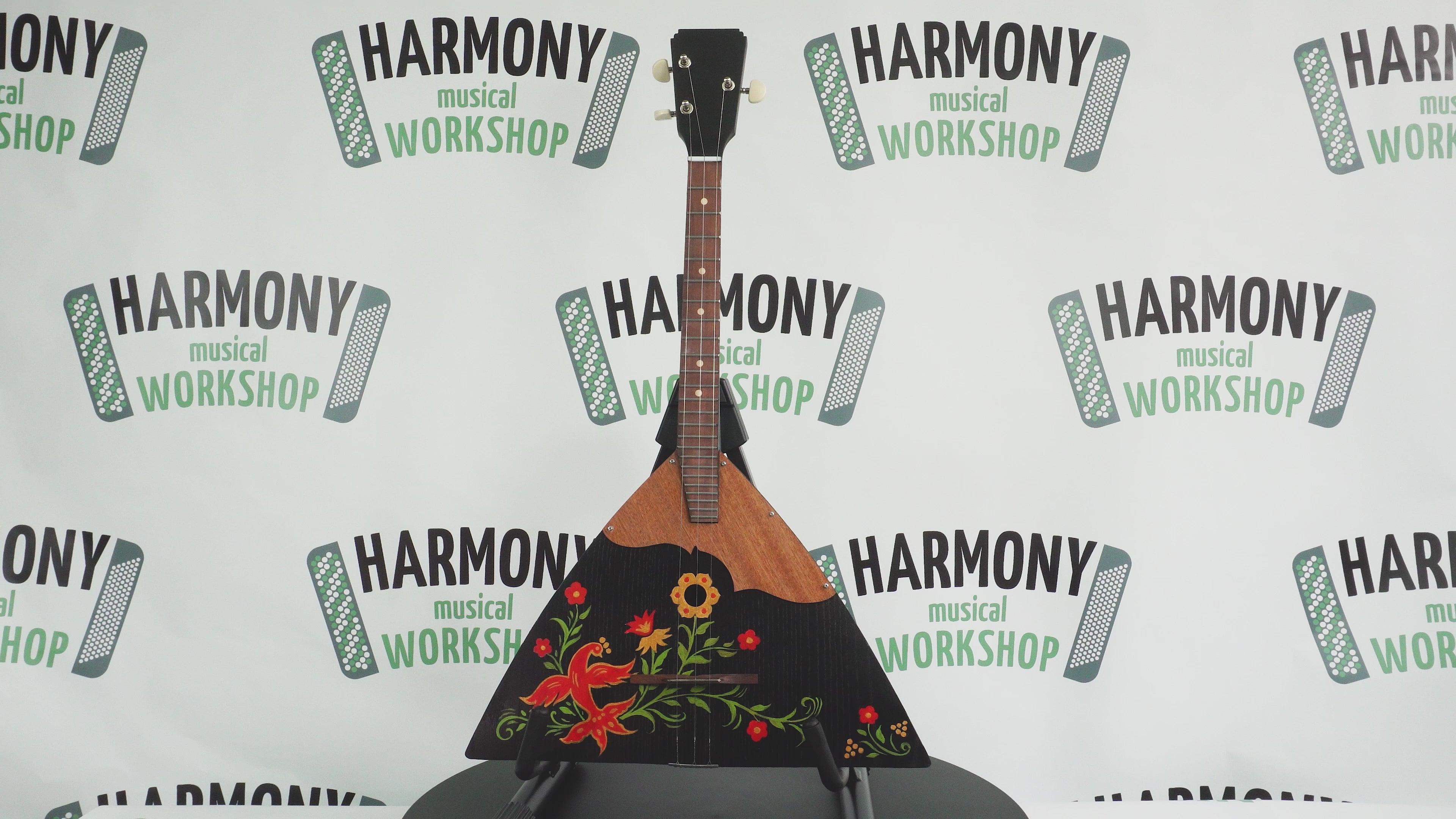 New Ukrainian Balalaika Prima 3 Strings, Folk Musical Instrument Hand Painted! Beautiful Sound