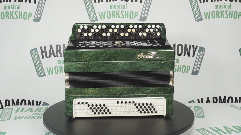 Tulskiy Russian Bayan Etude 205M2, 3 Row Chromatic Button Accordion 100 bass, New Straps and Soft Case for Gift, Acordeone de Botones, 2755