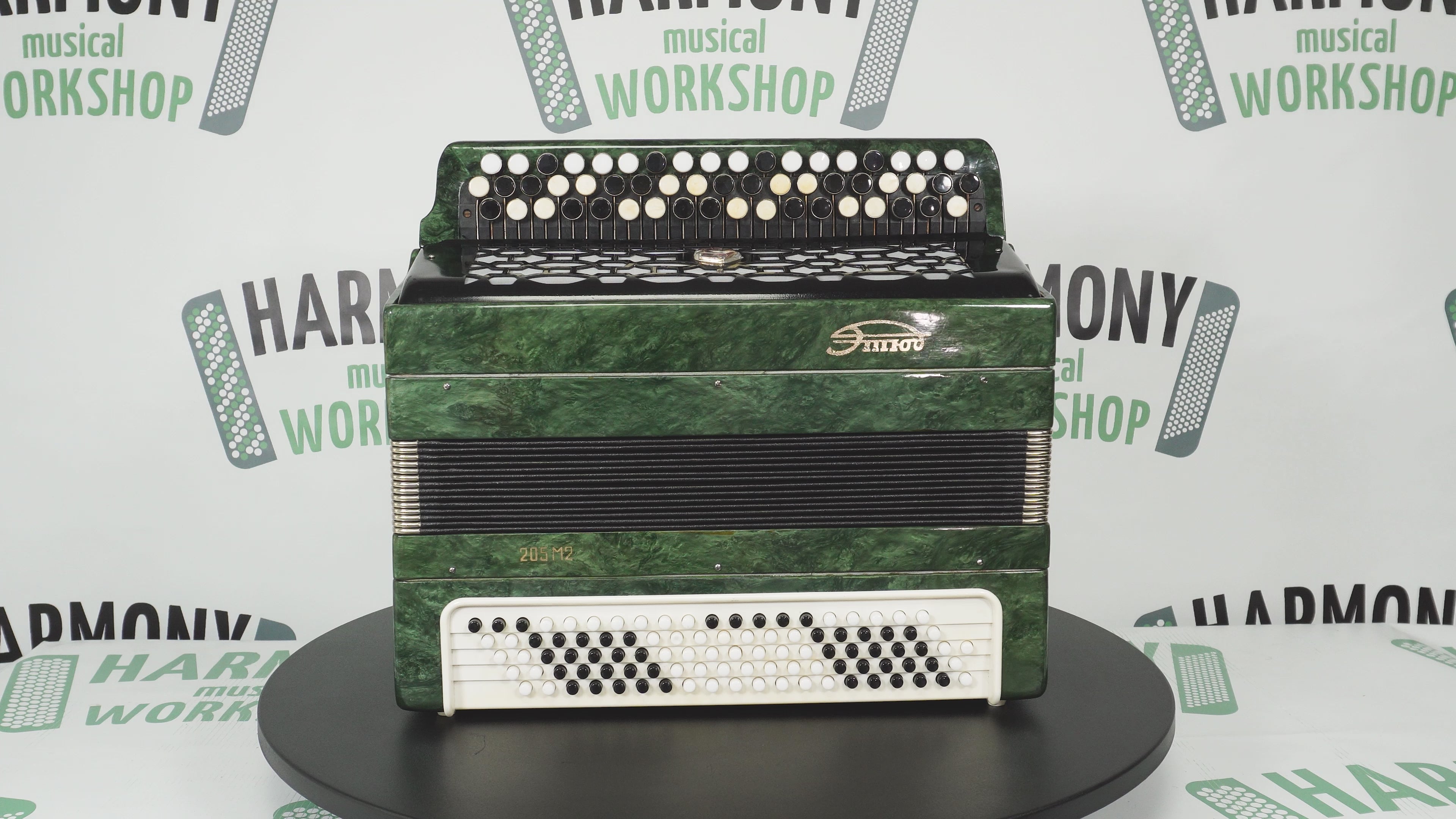 Tulskiy Russian Bayan Etude 205M2, 3 Row Chromatic Button Accordion 100 bass, New Straps and Soft Case for Gift, Acordeone de Botones, 2755