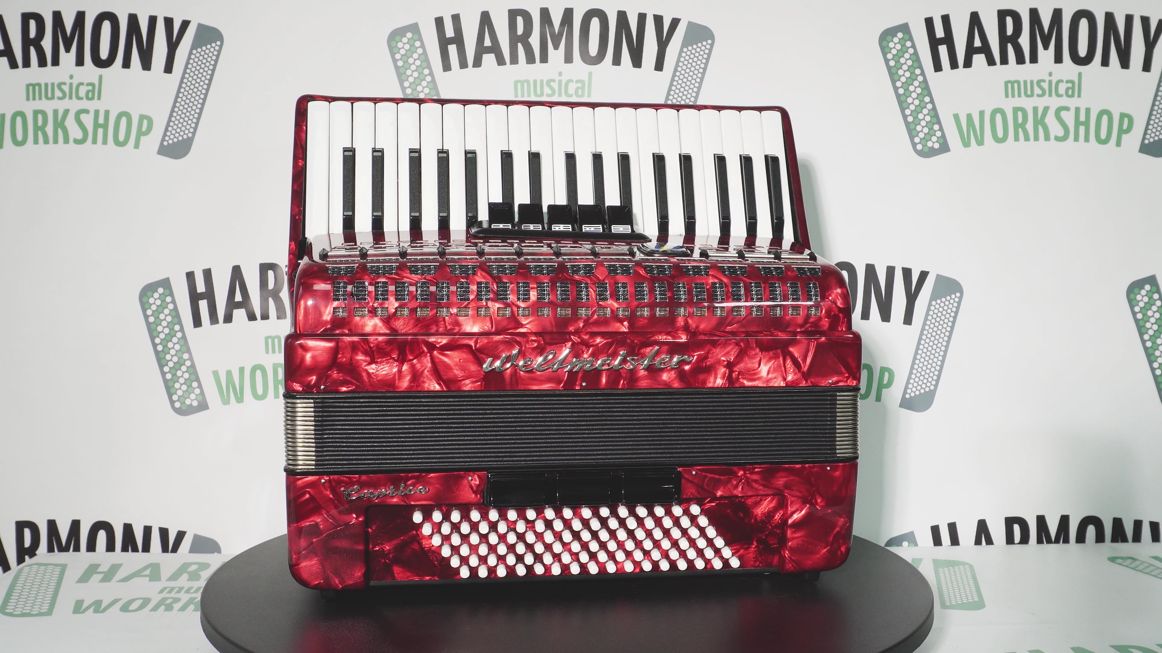 Weltmeister Caprice Accordion 96 Bass, German Accordian Instrument, New Straps and Soft Case for Gift, Original Keyboard Piano Acordeone, 2651