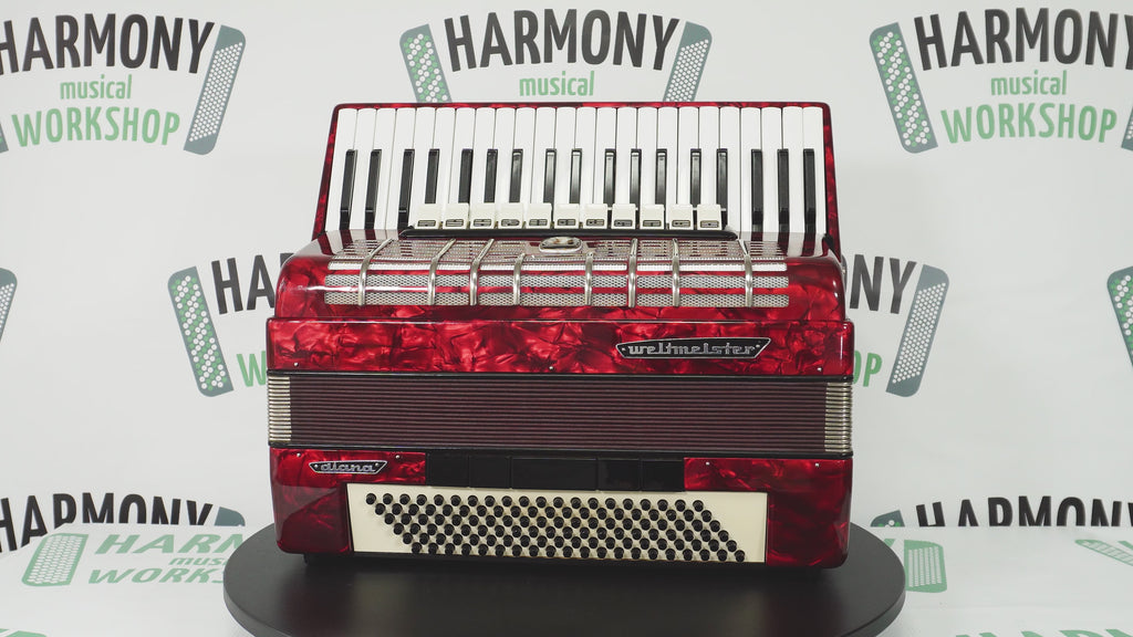 Weltmeister Diana Accordion 120 Bass, German Accordian Instrument, New Straps and Soft Case for Gift, Original Keyboard Piano Acordeone, 2619