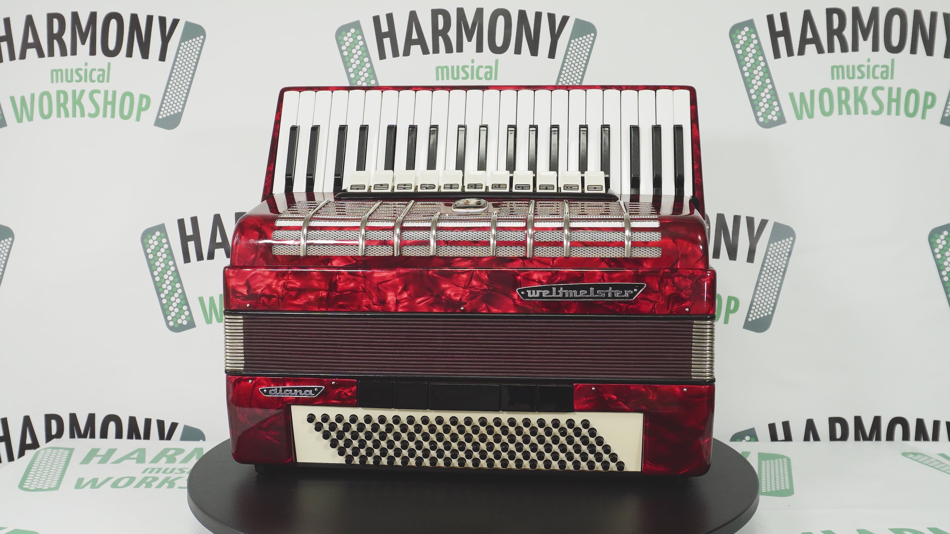 Weltmeister Diana Accordion 120 Bass, German Accordian Instrument, New Straps and Soft Case for Gift, Original Keyboard Piano Acordeone, 2619