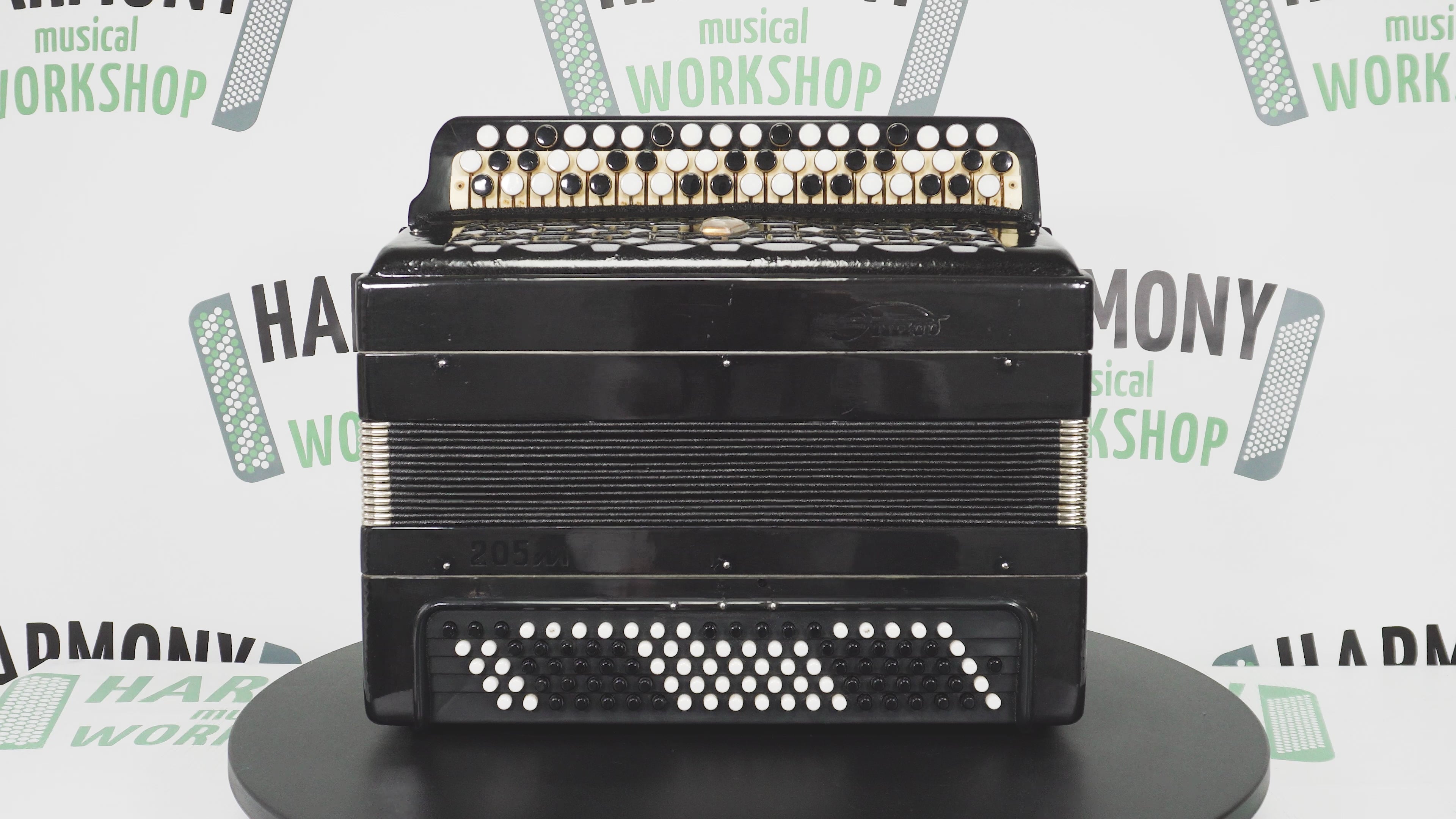 Tulskiy Russian Bayan Etude 205M Button Accordion 100 bass Acordeone de Botones, New Straps, Vintage Tula Musical Instrument, 2641