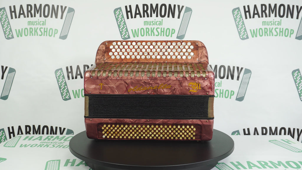 Rare Soldanella 5 Row Button Accordion, made in Switzerland, New Straps, Vintage Original Accordeone de Botones, Old Accordian Bajan, 2535