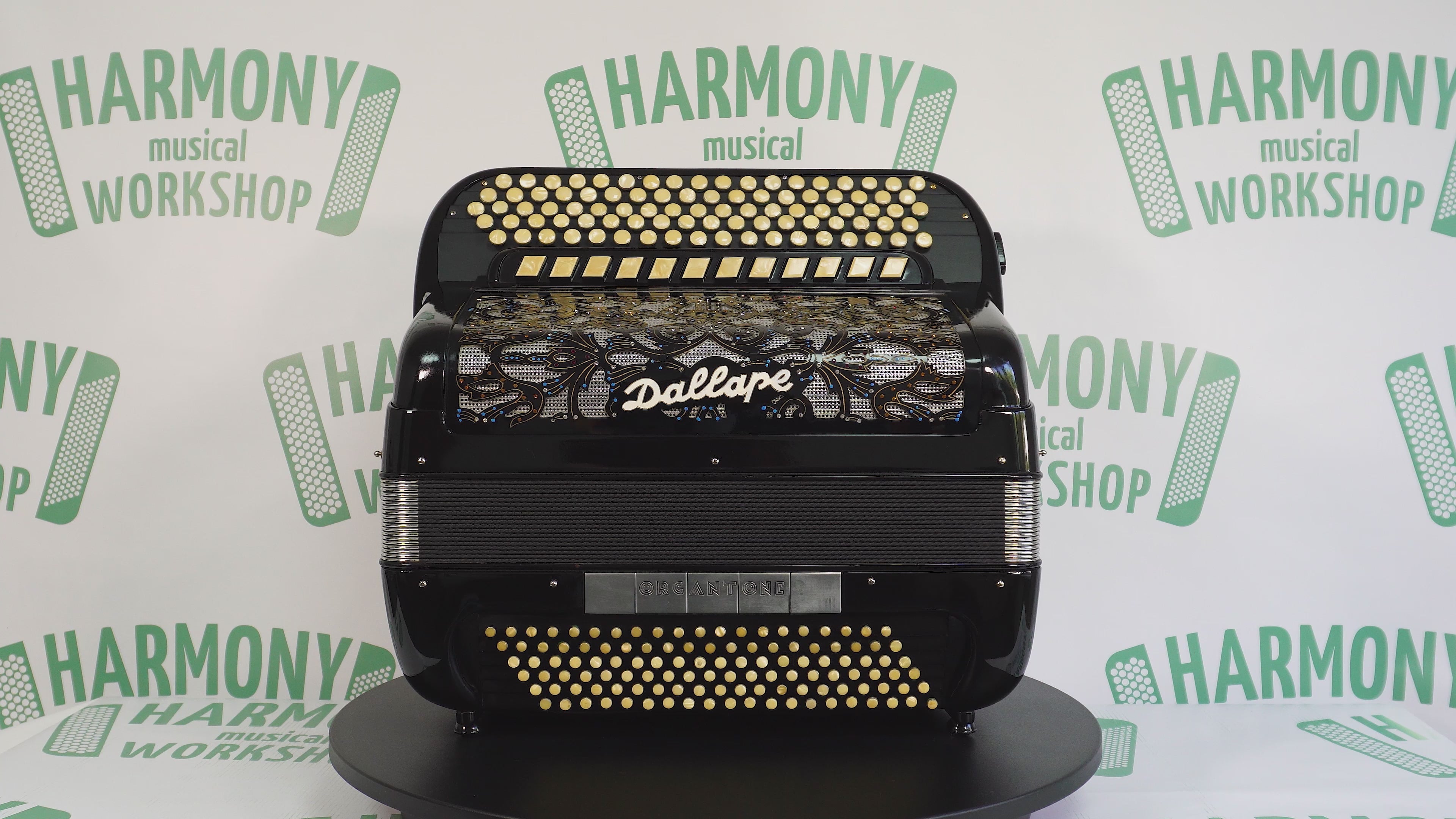 Dallape Organtone B Griff 5 Row Button Accordion, made in Italy, New Straps and Soft Case, 2379, Original Italian Acordian Bayan Instrument, Amazing Rich sound!
