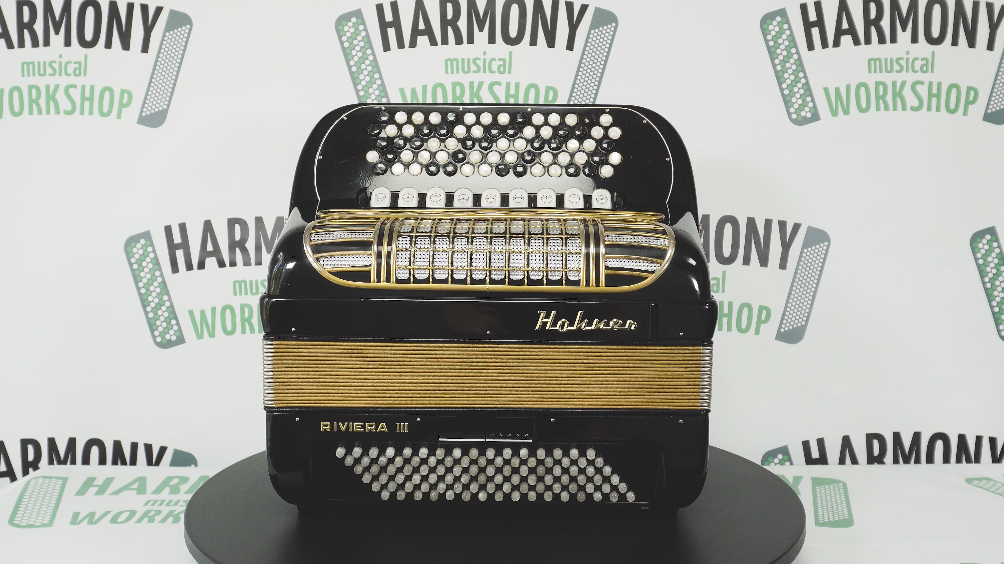 Hohner Riviera III B Griff Bayan Lightweight 5 Row Button Accordion 96 Bass made in Germany, Straps, Hard Case, Accordeone de Botones, 2603