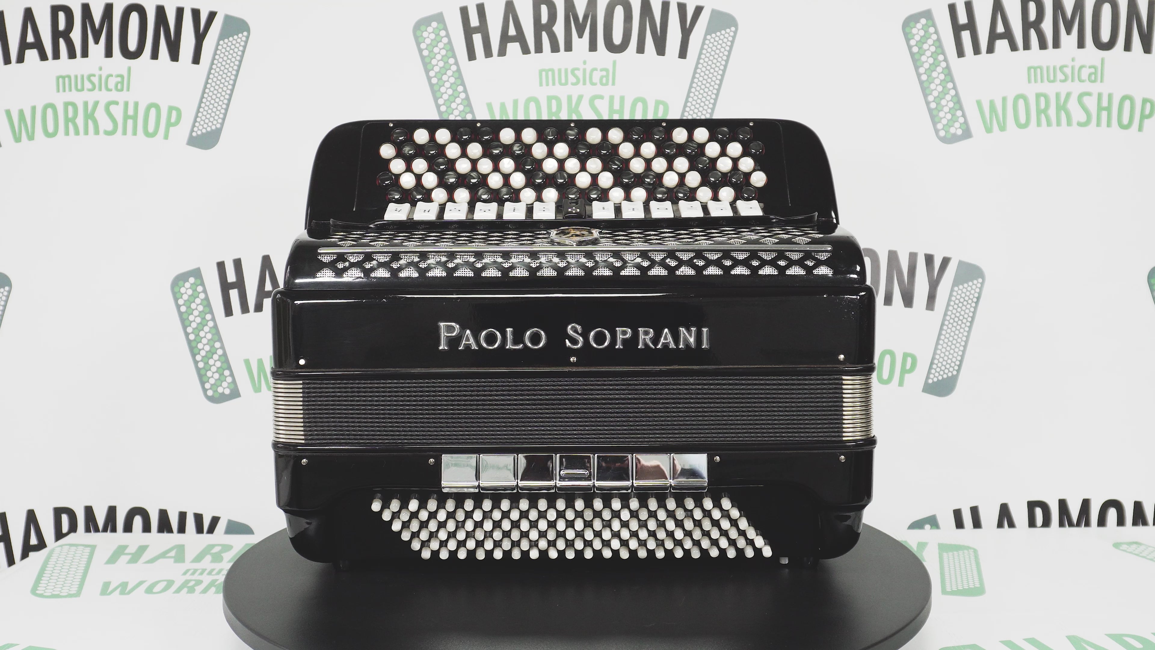 Paolo Soprani 5 Rows Button Accordion 120 Bass made in Italy, C Griff Professional Concert Accordeone de Botones for Adults