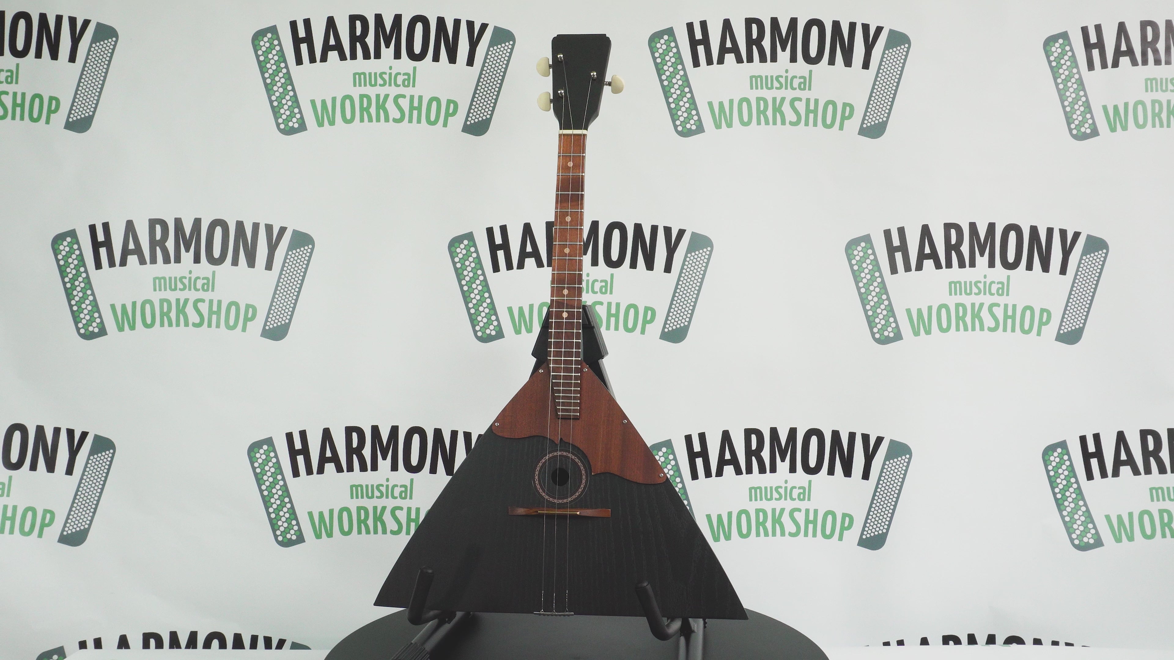 Brand New Classic Original Balalaika 3 Strings Prima, made in Ukraine, Natural Wood Painted Black