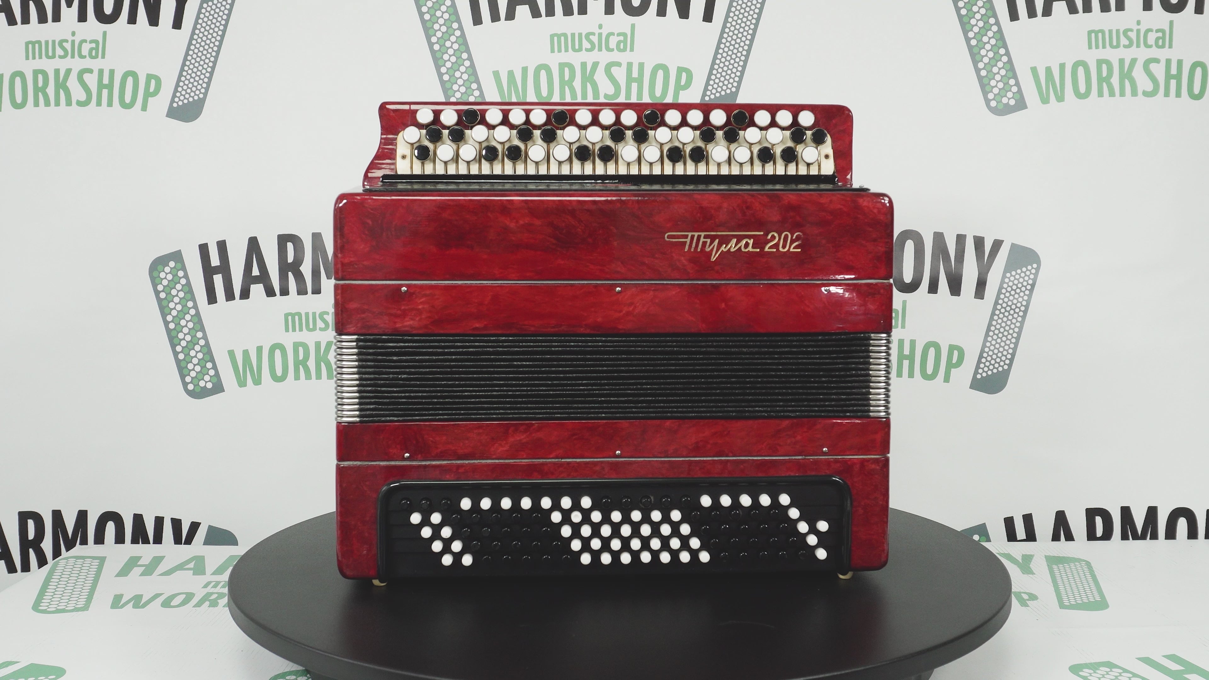 Tulskiy Russian Bayan Tula 202 Button Accordion 100 bass Acordeone de Botones, New Straps and Soft Case for Gift, 2733