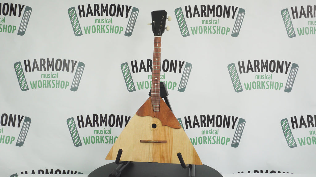 New Classic Original Ukrainian Balalaika Prima 3 Strings Trembita! Natural Wood! Folk Musical Instrument!