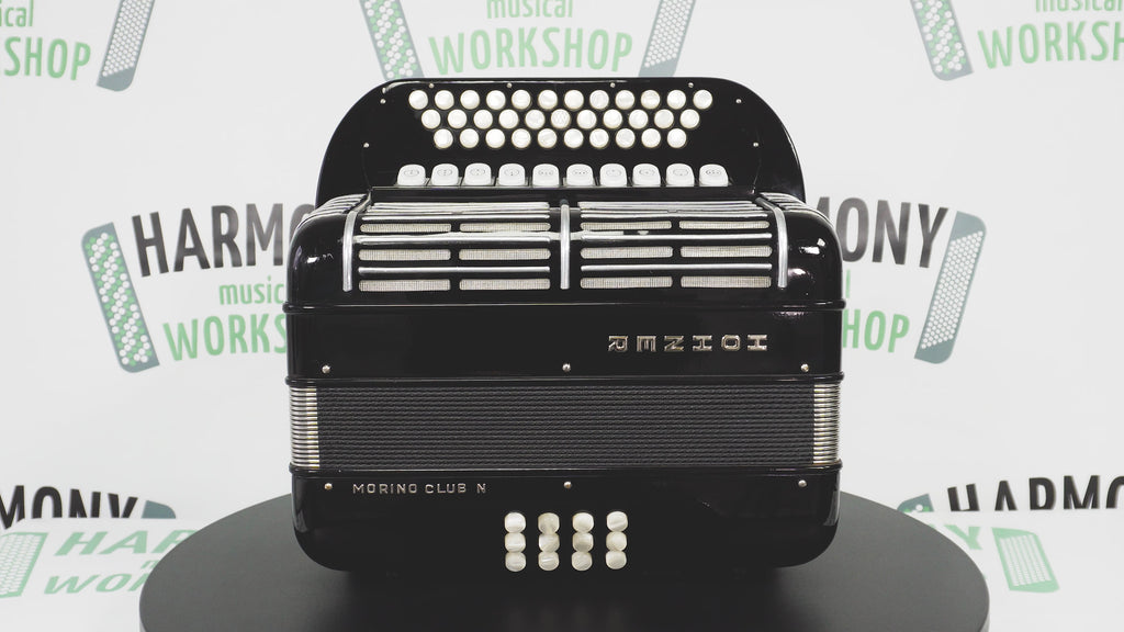 Hohner Morino Club N Diatonic Double Cassotto Harmonika made in Germany, Straps, Case, Squeezebox Garmon, Amazing Rich and Deep sound! 2097