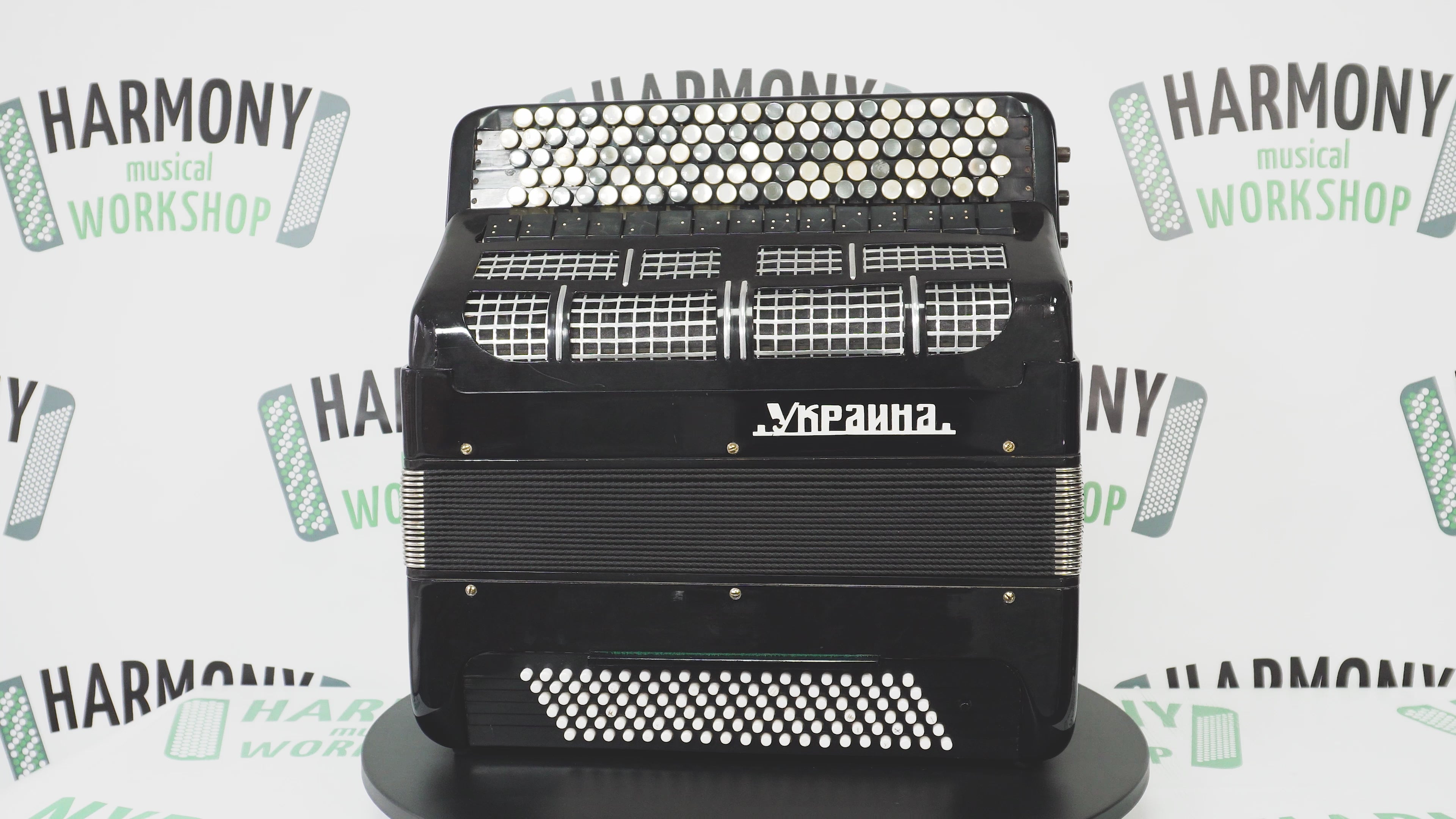 Ukraine Solid Reeds Button Accordion 120 Bass 5 Row B System Bayan Double Cassotto Converter Free Bass, Professional Musical Instrument