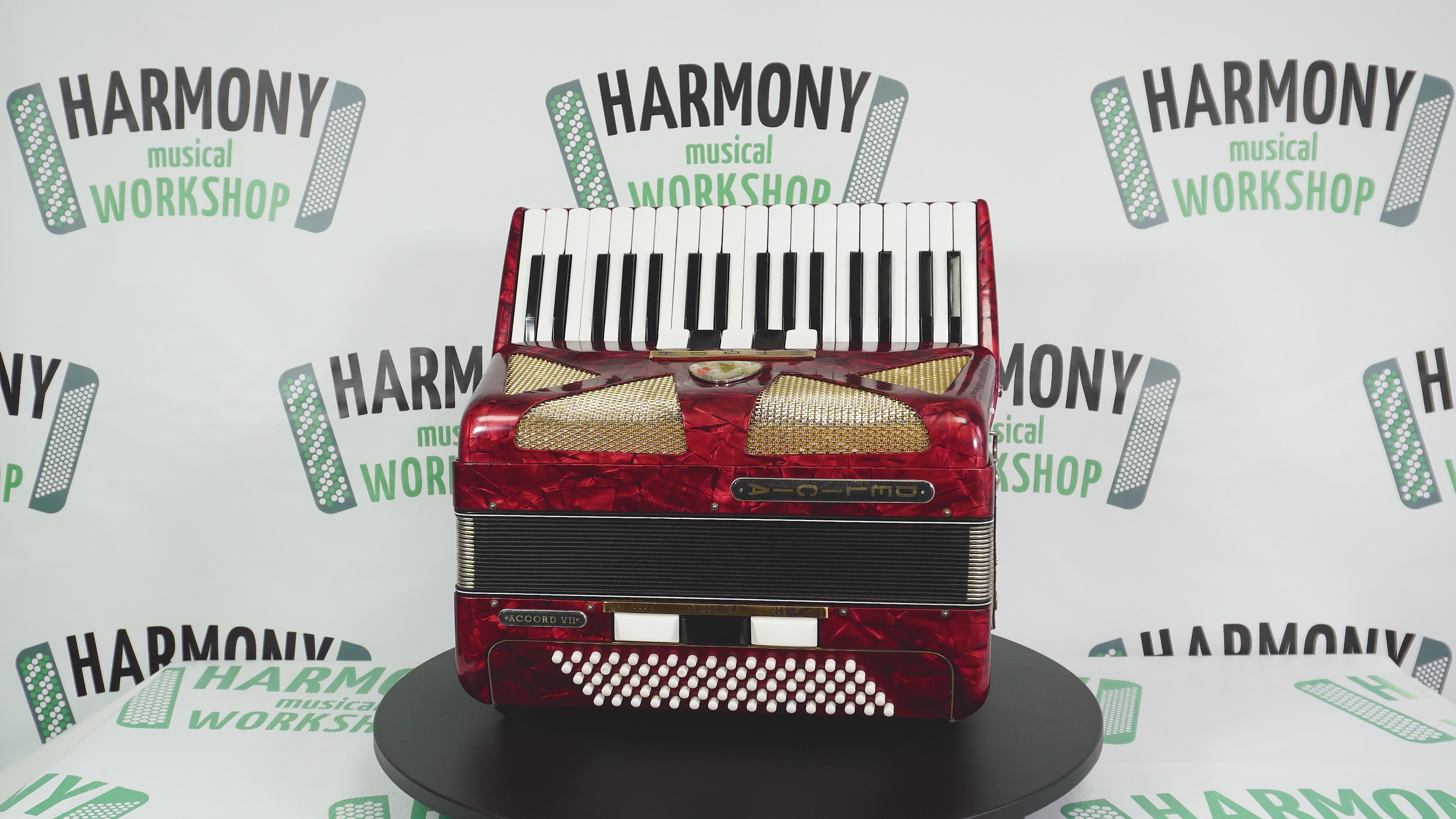 Vintage Lignatone Delicia Accord VII Piano Accordion 80 Bass, made in Czechoslovakia, New Straps, Original Keyboard Musical Instrument, 2552
