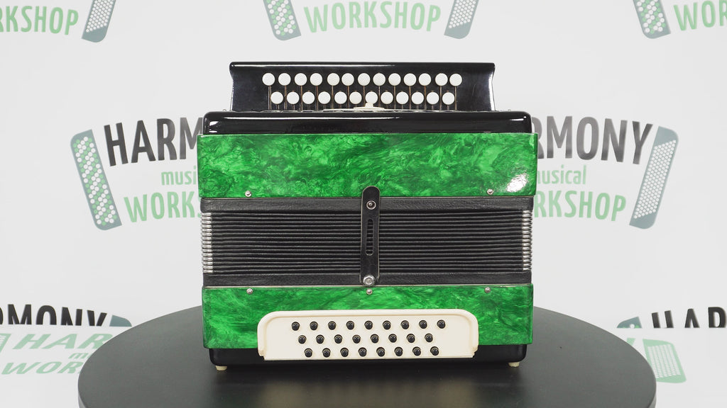 Tulskaya Garmon Melodiya Button Accordion made in Tula Russia, Vintage Folk Musical Instrument, Soviet Garmoshka, 2638