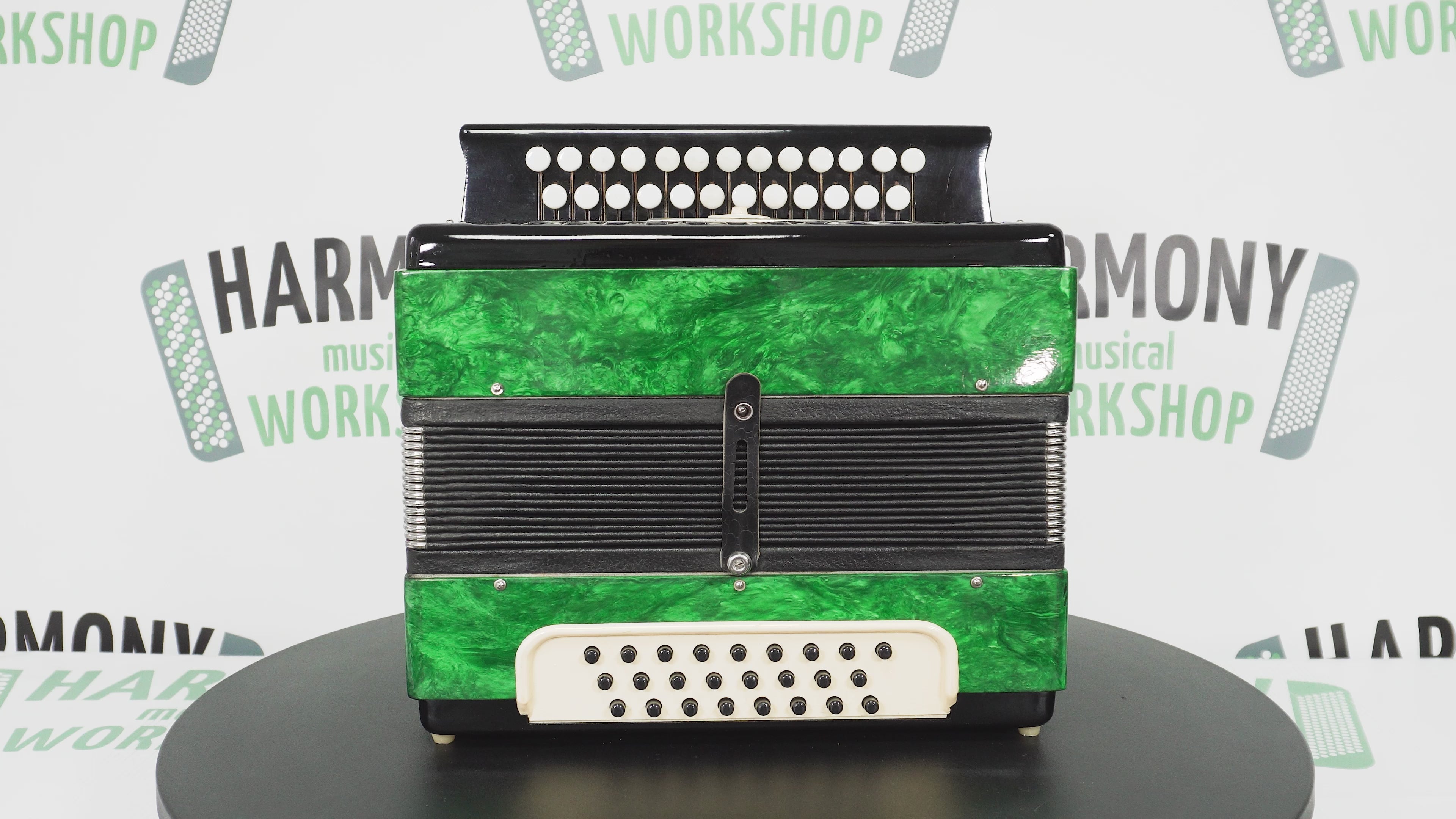 Tulskaya Garmon Melodiya Button Accordion made in Tula Russia, Vintage Folk Musical Instrument, Soviet Garmoshka, 2638