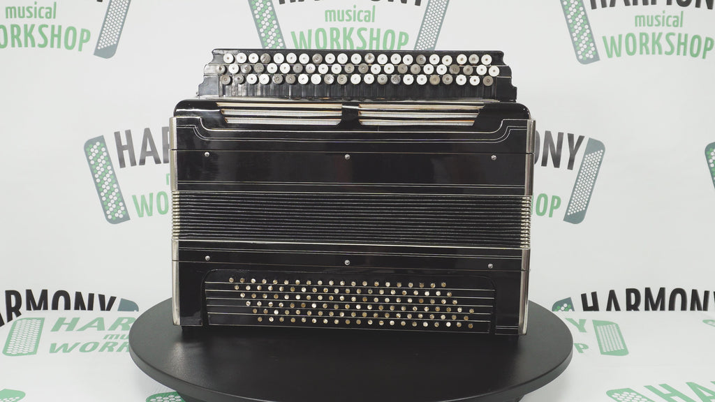 Vintage Russian Bayan Solid Reeds Copper Voices Button Accordion 120 Bass, Professional Musical Instrument, Charismatic Sound! 2745