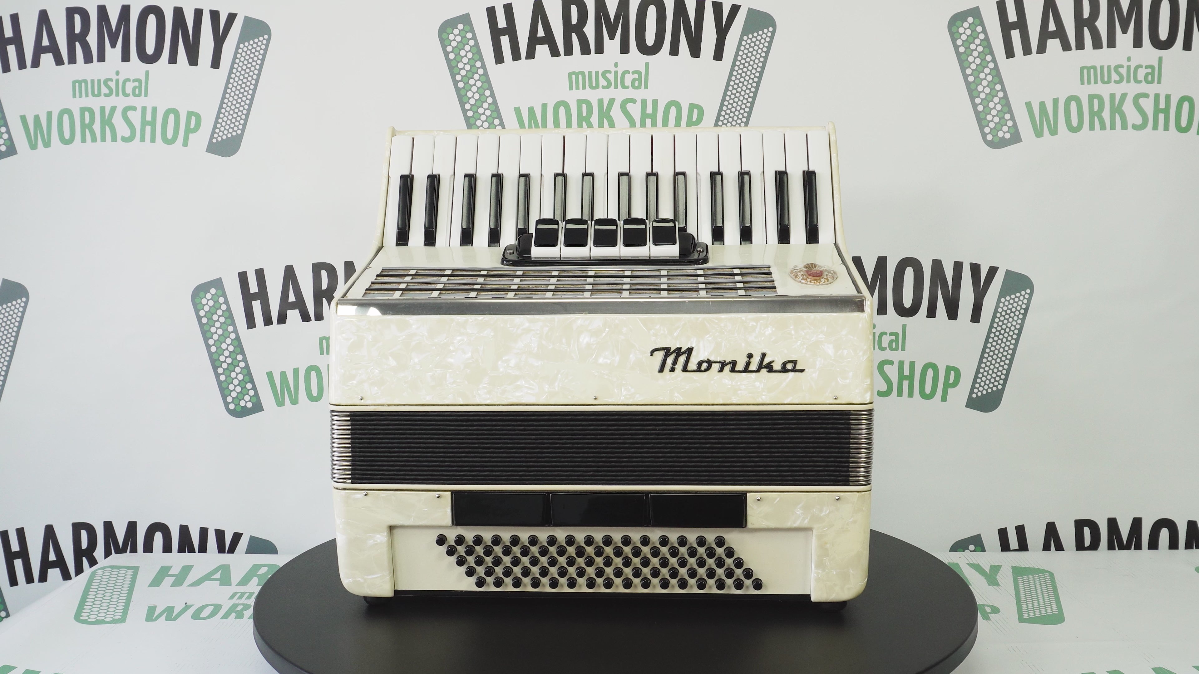 German Piano Accordion 80 Bass Monika, New Straps and Soft Case for Gift, Keyboard Accordian Musical Instrument, 2673