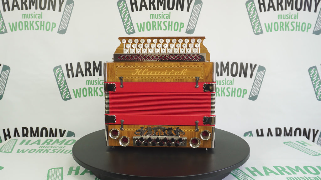 Close to New! Hlavacek Unique Diatonic Harmonica Button Accordion Garmon made in Czechoslovakia Rare Luxury Heligonka, Fantastic sound! 2530