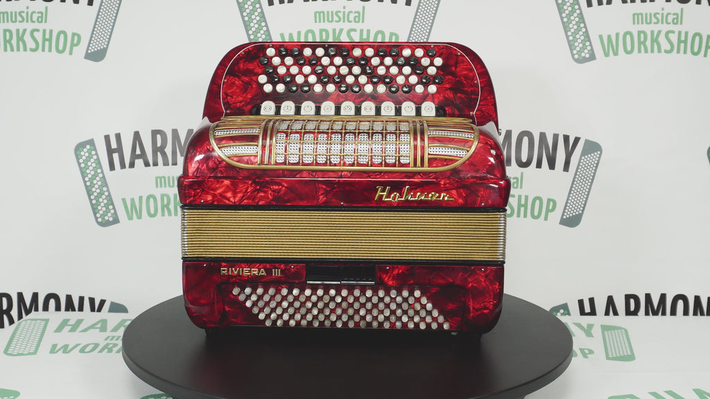 Hohner Riviera III 5 Row Lightweight C Griff Button Accordion 96 Bass made in Germany, Original Accordeone de Botones, 2740