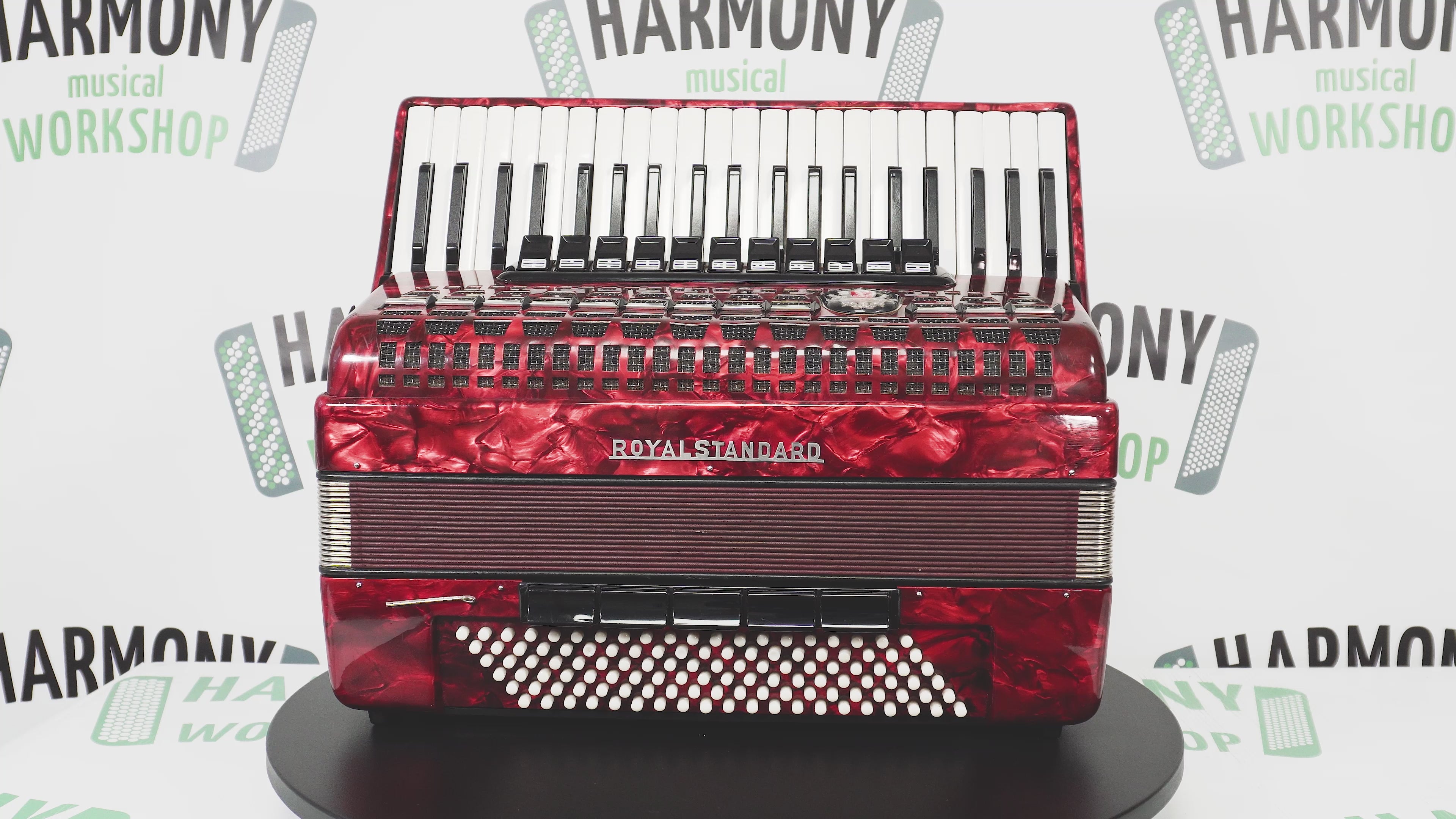 Royal Standard Full Size Piano Accordion 120 Bass made in Germany, Concert Akkordeon for Adults, New Straps and Soft Bag for Gift, 2666