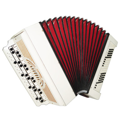 Vintage Bayan Tula made in Russia Original Tulskiy Button Accordion New Straps Case 2030, Rich and Beautiful sound!