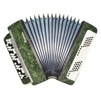 Russian Bayan Ogonyok for Beginner Children Kids Button Accordion 100 Bass 1706, New Straps, B System, Beautiful and Bright sound.