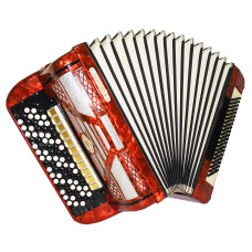 5 Row Firotti Accordion 120 Bass Buttons made in Germany Original Bayan New Straps 2062, Concert Chromatic Accordian, Rich and Powelful sound.