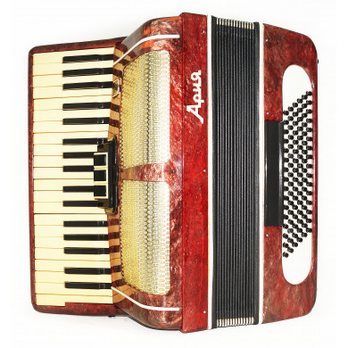 Almost Unused! Original Russian Piano Accordion Ariya 96 Bass New Straps Case 1828, Keyboard Accordian, Amazing sound.