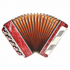 Perfect Button Accordion 3 Row Bayan Tenor made in Russia New Straps Case 1729, 100 Bass, Classic Folk Musical Instrument, Excellent sound!