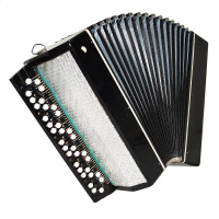 Great Double Сontrabass Orchestral Monophon Bayan Button Accordion made in Ukraine 1934, Kremennoe, incl. New Straps, Powerful Sound