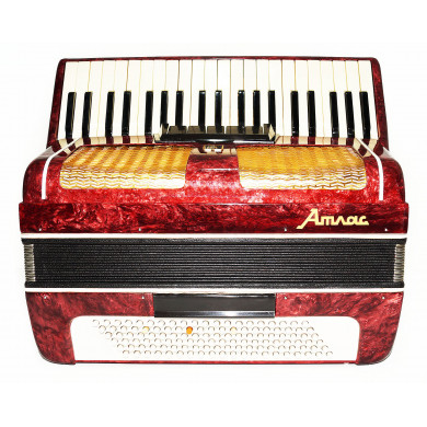 Original Piano Accordion Atlas 120 Bass made in Russia New Straps 1790, Keyboard Accordian for Adults, Rich and Bright Sound!