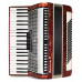 Original Concert Piano Accordion Voskhod 2 made in Russia New Straps 1924, Keyboard Accordian for Adults, Rich and Bright Sound!