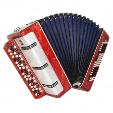 3 Row Button Accordion Russian Bayan B System New Straps Musical Instrument for Adults 1883, Wonderful sound!
