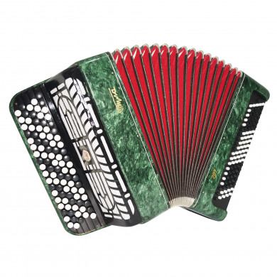 Tula 207 Perfect 5 Row Bayan Russian Button Accordion 100 bass New Straps 1930, Bright and Powerful Sound.