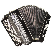 Converter Bayan Free Bass and Stradella Rubin 5 Button Accordion New Straps 2112, Rich and Powerful sound. Great Chromatic Accordian.
