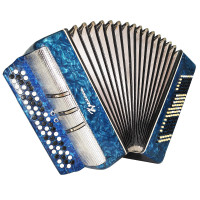 Concert Bayan Kreminne made in Ukraine Button Accordion 120 Bass New Straps 2151, 2 Registers, Very Beautiful and Powerful Sound!