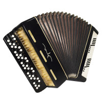 3 Row Chromatic Button Accordion Bayan Era made in Russia New Straps Case 2156, Rich and Beautiful sound!