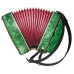 3 Row Button Accordion made in Russia Bayan B System New Straps 2189, Folk Musical Instrument, Wonderful sound!