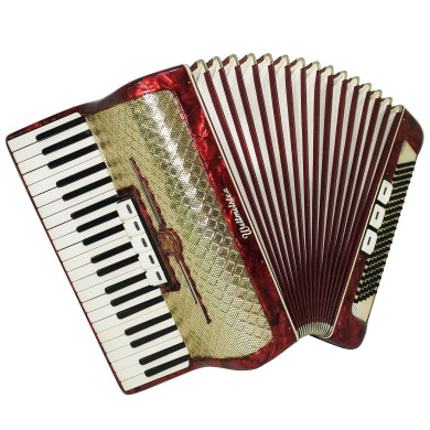 Weltmeister Accordion made in Germany 120 Bass Original Piano Accordian New Straps Case 2229, Quality Musical Instrument for Adults, Rich and Powerful sound!