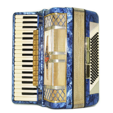 Barcarole Piano Accordion 96 Bass buttons made in Germany New Straps Case 2235, Rich and Powerful sound, Concert Accordion for Adults