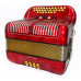 Hohner Club III M Diatonic Button Accordion Original German Garmon Straps Case 2029, Rare Squeezebox Harmonica, Fantastic sound!