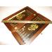 16" Gold Dragon Wooden Backgammon Set Ukrainian Handmade Leather Board Game