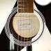 New Ukrainian 6 Strings Acoustic Guitar Leo Tone Black & White Graphic, 61